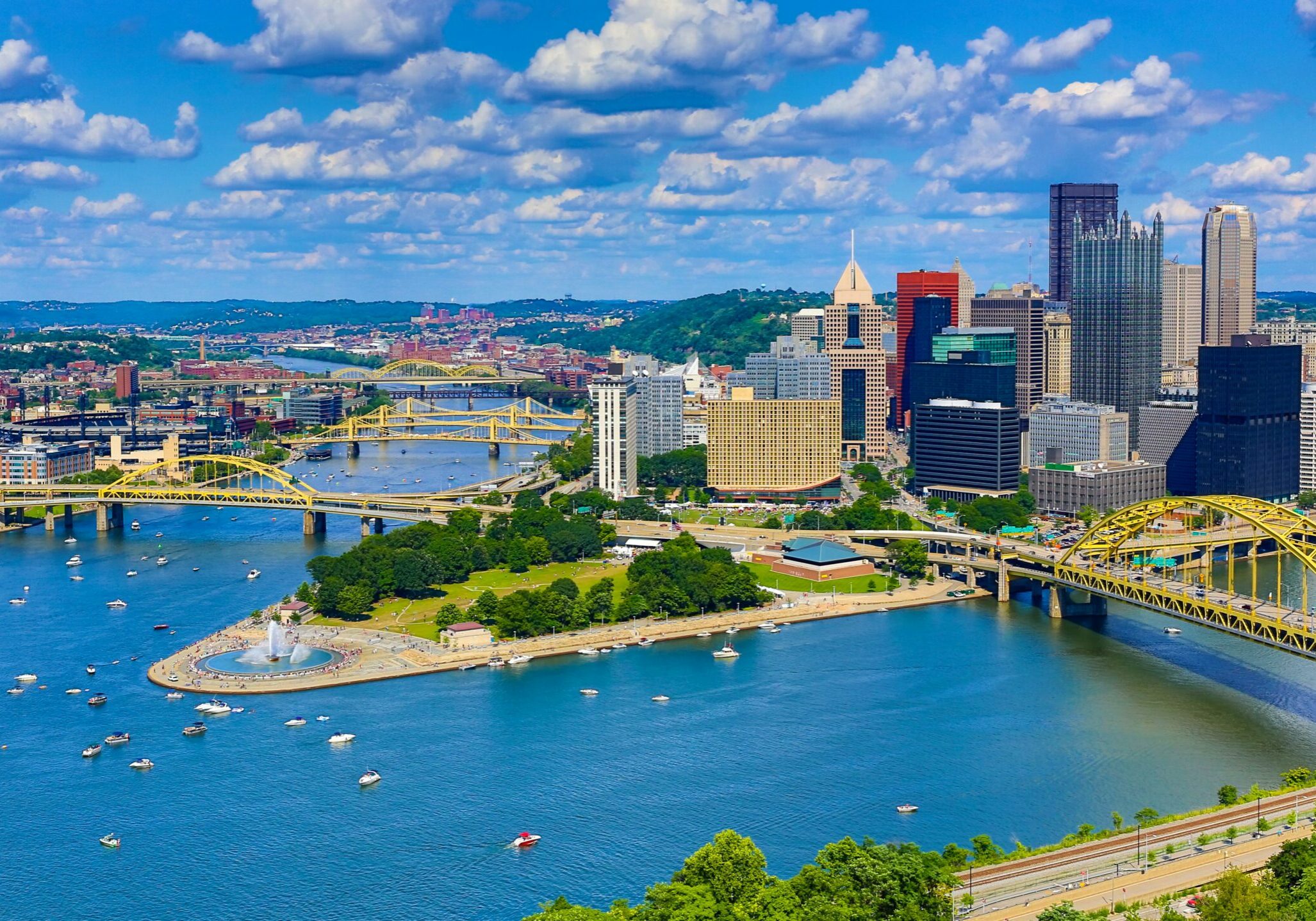 Aerial Pittsburgh Skyline